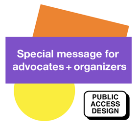 Special Message to Advocates + Organizers Re: CUP's Open Call!